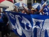 Foto: "Puente Arandazul" Barra: Comandos Azules • Club: Millonarios • País: Colombia