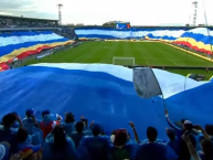 Foto: "Telón tapa-tribuna" Barra: Comandos Azules • Club: Millonarios