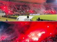 Foto: "Disturbio Rojo Bogotá y Barón Rojo Sur en Tunja" Barra: Disturbio Rojo Bogotá &bull; Club: América de Cáli