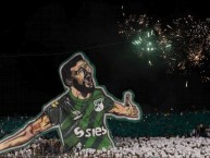 Foto: "Tifo de la hinchada del Cali en homenaje a Andrés Pérez - 24/02/2016" Barra: Frente Radical Verdiblanco • Club: Deportivo Cali