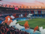 Foto: "SALIDA JUNIOR 2 VS 0 EQUIDAD 25 de enero/2020" Barra: Frente Rojiblanco Sur • Club: Junior de Barranquilla