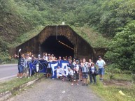 Foto: "Rumbo a Limón" Barra: Fuerza Azul • Club: Cartaginés