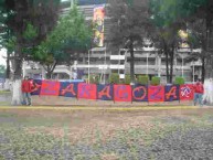 Foto: "Trapo ZARAGOZA" Barra: Guardia Roja • Club: Tiburones Rojos de Veracruz