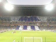 Foto: "Recibimiento el domingo pasado en un partido de cuartos de final frente al Atlas" Barra: La Adicción • Club: Monterrey