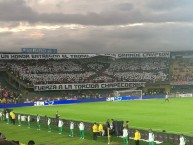 Foto: "Es un honor entregar el trono. Al más grande Campeón. Fuerza a la torcida Chapecoense" Barra: La Guardia Albi Roja Sur • Club: Independiente Santa Fe • País: Colombia