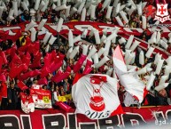 Foto: "LGARS // Santa Fe vs nacional - Liga Betplay 2023-1" Barra: La Guardia Albi Roja Sur • Club: Independiente Santa Fe