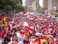 Foto: Barra: La Guardia Albi Roja Sur • Club: Independiente Santa Fe • País: Colombia