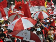 Foto: Barra: La Guardia Albi Roja Sur • Club: Independiente Santa Fe