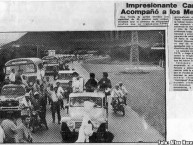 Foto: "Caravana del año 1970" Barra: Los Borrachos del Mastil • Club: Altos Hornos Zapla • País: Argentina