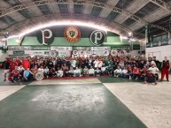 Foto: "Sede Mancha Verde de Palmeiras, 24/09/2025" Barra: Los Borrachos del Tablón &bull; Club: River Plate