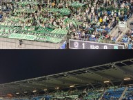 Foto: "en Estados Unidos, vs Cruz Azul- México" Barra: Los del Sur &bull; Club: Atlético Nacional &bull; País: Colombia
