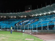 Foto: "Estrenando Telon Nuevo En Copa Sudamericana" Barra: Los Piratas Celestes de Alberdi • Club: Belgrano • País: Argentina