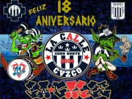 Desenho - Diseño - Arte - "18 ANIVERSARIO ** LA CALLE CVZCO ** - COMANDO SVR" Dibujo de la Barra: Comando SVR • Club: Alianza Lima