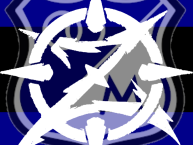 Desenho - Diseño - Arte - "La banda azzurra ca#13" Dibujo de la Barra: Comandos Azules &bull; Club: Millonarios &bull; País: Colombia