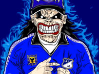Desenho - Diseño - Arte - "Barra millonaria" Dibujo de la Barra: Comandos Azules &bull; Club: Millonarios &bull; País: Colombia
