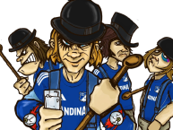 Desenho - Diseño - Arte - "Azul mecanico" Dibujo de la Barra: Comandos Azules &bull; Club: Millonarios &bull; País: Colombia