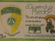 Desenho - Diseño - Arte - "¿Miedo? ¿Quien dijo miedo? Eres el único y verdadero amor de mi vida ¡Orgullo Asegurador!" Dibujo de la Barra: Distrito Asegurador • Club: La Equidad