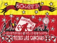 Desenho - Diseño - Arte - Dibujo de la Barra: Disturbio Rojo Bogotá • Club: América de Cáli