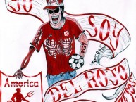 Desenho - Diseño - Arte - Dibujo de la Barra: Disturbio Rojo Bogotá • Club: América de Cáli • País: Colombia