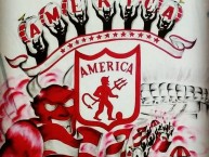 Desenho - Diseño - Arte - Dibujo de la Barra: Disturbio Rojo Bogotá • Club: América de Cáli