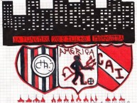 Desenho - Diseño - Arte - Dibujo de la Barra: Disturbio Rojo Bogotá • Club: América de Cáli