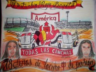 Desenho - Diseño - Arte - Dibujo de la Barra: Disturbio Rojo Bogotá • Club: América de Cáli • País: Colombia