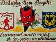 Desenho - Diseño - Arte - Dibujo de la Barra: Disturbio Rojo Bogotá • Club: América de Cáli