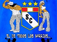 Desenho - Diseño - Arte - "the eSCvaDron el loko poSCitibeichom" Dibujo de la Barra: Extremo Celeste • Club: Sporting Cristal