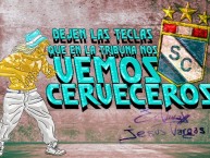 Desenho - Diseño - Arte - "Extremo Celeste El loko poSCitibeichom" Dibujo de la Barra: Extremo Celeste • Club: Sporting Cristal