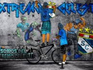 Desenho - Diseño - Arte - "El Loko poSCitibeichom" Dibujo de la Barra: Extremo Celeste • Club: Sporting Cristal