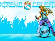 Desenho - Diseño - Arte - "Extremo Celeste El loko poSCitibeichom" Dibujo de la Barra: Extremo Celeste • Club: Sporting Cristal • País: Peru