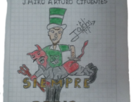 Desenho - Diseño - Arte - "Jairo Arturo Cifuentes M." Dibujo de la Barra: Frente Radical Verdiblanco • Club: Deportivo Cali • País: Colombia