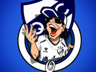 Desenho - Diseño - Arte - "Hincha De Quilmes Con El Escudo" Dibujo de la Barra: Indios Kilmes &bull; Club: Quilmes &bull; País: Argentina