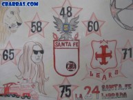 Desenho - Diseño - Arte - Dibujo de la Barra: La Guardia Albi Roja Sur • Club: Independiente Santa Fe • País: Colombia