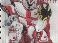 Desenho - Diseño - Arte - Dibujo de la Barra: La Guardia Albi Roja Sur • Club: Independiente Santa Fe • País: Colombia