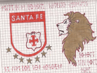 Desenho - Diseño - Arte - Dibujo de la Barra: La Guardia Albi Roja Sur • Club: Independiente Santa Fe • País: Colombia