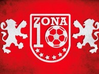 Desenho - Diseño - Arte - "ZONA DÃ‰CIMA DEL LEÓN." Dibujo de la Barra: La Guardia Albi Roja Sur • Club: Independiente Santa Fe