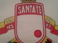 Desenho - Diseño - Arte - Dibujo de la Barra: La Guardia Albi Roja Sur • Club: Independiente Santa Fe