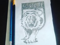 Desenho - Diseño - Arte - Dibujo de la Barra: La Guardia Albi Roja Sur • Club: Independiente Santa Fe • País: Colombia