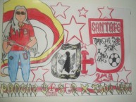 Desenho - Diseño - Arte - Dibujo de la Barra: La Guardia Albi Roja Sur • Club: Independiente Santa Fe