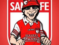 Desenho - Diseño - Arte - Dibujo de la Barra: La Guardia Albi Roja Sur • Club: Independiente Santa Fe