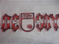 Desenho - Diseño - Arte - "DE SANTA FE SOY" Dibujo de la Barra: La Guardia Albi Roja Sur • Club: Independiente Santa Fe