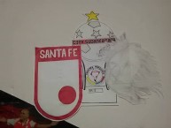 Desenho - Diseño - Arte - Dibujo de la Barra: La Guardia Albi Roja Sur • Club: Independiente Santa Fe • País: Colombia