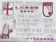 Desenho - Diseño - Arte - Dibujo de la Barra: La Guardia Albi Roja Sur • Club: Independiente Santa Fe