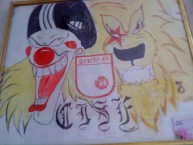 Desenho - Diseño - Arte - Dibujo de la Barra: La Guardia Albi Roja Sur • Club: Independiente Santa Fe