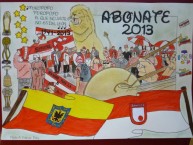 Desenho - Diseño - Arte - Dibujo de la Barra: La Guardia Albi Roja Sur • Club: Independiente Santa Fe