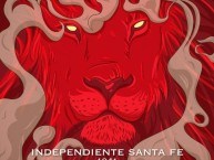 Desenho - Diseño - Arte - Dibujo de la Barra: La Guardia Albi Roja Sur • Club: Independiente Santa Fe • País: Colombia