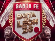 Desenho - Diseño - Arte - "BOITA ES DEL LEÓN." Dibujo de la Barra: La Guardia Albi Roja Sur • Club: Independiente Santa Fe • País: Colombia