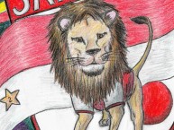 Desenho - Diseño - Arte - Dibujo de la Barra: La Guardia Albi Roja Sur &bull; Club: Independiente Santa Fe