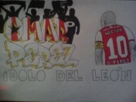 Desenho - Diseño - Arte - Dibujo de la Barra: La Guardia Albi Roja Sur • Club: Independiente Santa Fe • País: Colombia